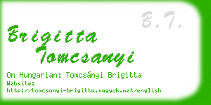brigitta tomcsanyi business card